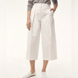 Aritzia  Group by Babaton Beecroft Cotton Twill
Wide Leg Cropped Pant in White